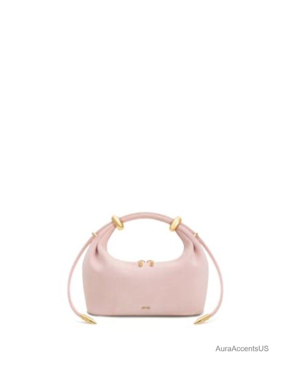 Faux Suede Metal Ring Embellished Top Handle Bag